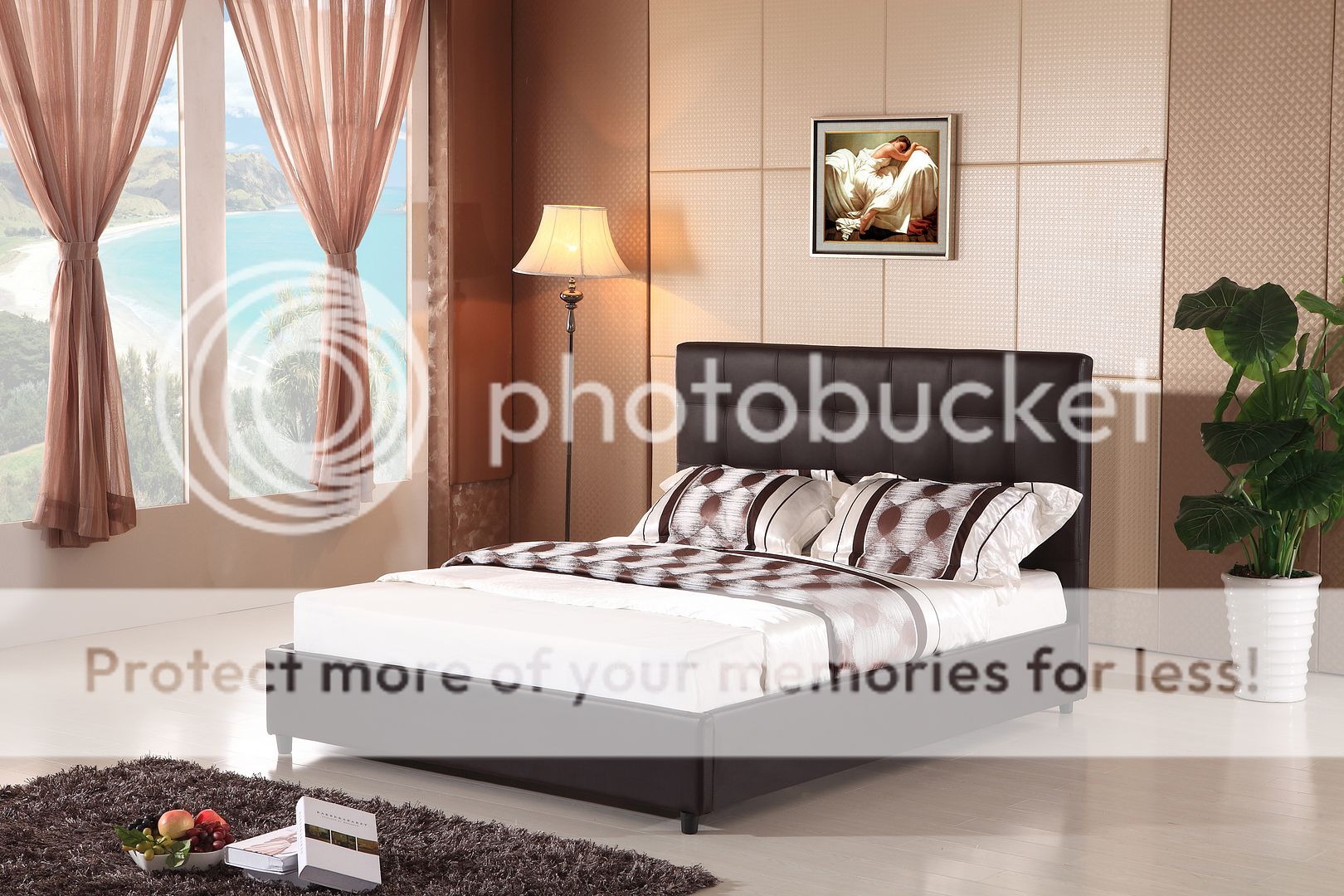 Beds Hazlo Viena Faux Leather Bed Base with Ottoman storage (Double, Queen and King Available